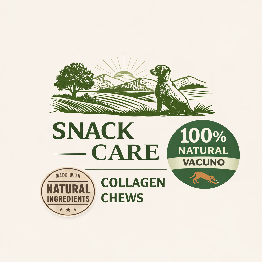 Imagen de Snack Care con la información de ingredientes naturales, 100% vacuno.